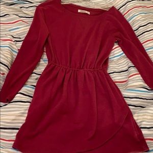 Abercrombie burgundy-violet, long sleeve dress